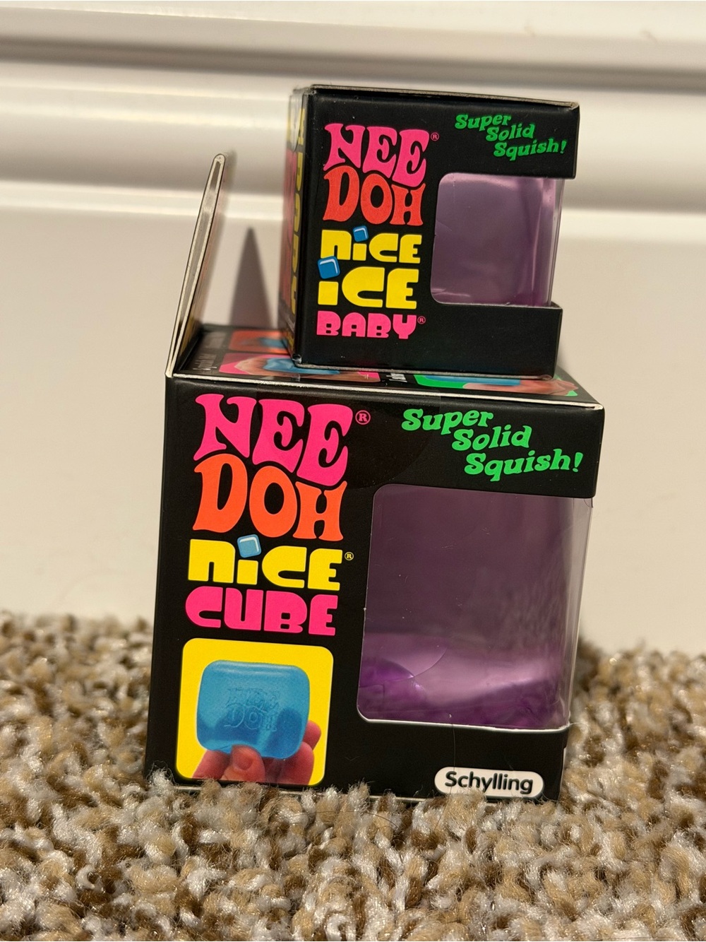 NeeDoh Nice Cube + needoh nice ice baby - purple Super Solid Squish - Picture 2 of 4